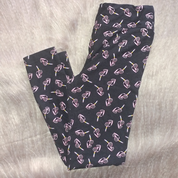 Lularoe | pattern stretch printed soft OS (2-10) sunglasses black fun funky y2k - Picture 2 of 7